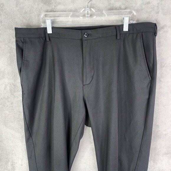 Mens Black Greg Norman Dress Pants Straight Chino Golf Flat Front Size 40X30 - Picture 4 of 11